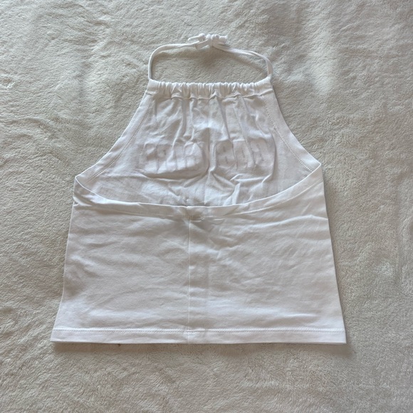 Pink & White Baby Girl Halter Top Crop Top - Picture 8 of 11